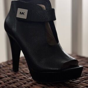 Michael Kors Black Peep-Toe Heels
